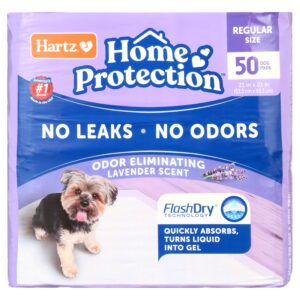 GGFUNY Home Protection Lavender Scent Odor-Eliminating Dog Pads, Regular Size, 21 in x 21 in, 50ct