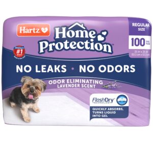 GGFUNY Home Protection Lavender Scent Odor-Eliminating Dog Pads, Regular Size, 21 in x 21 in, 100ct