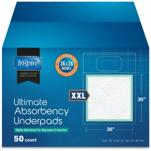 GGFUNY Extra Large Super Absorbent Bed Pads for Incontinence Disposable Underpad 36 x 36 Inches, Ultra Thick and Absorbent Chux Puppy Pads